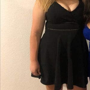black mini dress